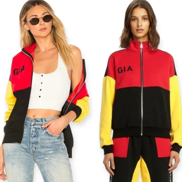 I.AM.GIA Blaster Colourblock Zip Up Fleece Lined Jacket 90s Streetwear Small - Picture 2 of 16